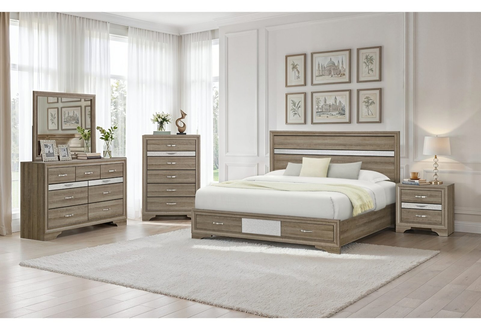 SEVILLE NATURAL KING BED GROUP