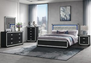 SOLEIL CHARCOAL QUEEN BED GROUP