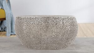 T3502-32 ROUND COFFEE TABLE SILVER