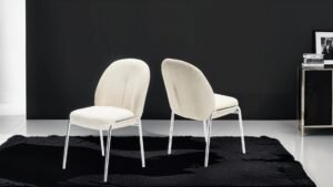 TOPAZ STEEL LEGS BEIGE - 2 CHAIRS PER BOX