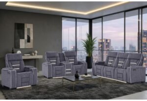 U1895 GREY P2 RECLINING SOFA/CONSOLE RECLINING LOVESEAT/RECLINER