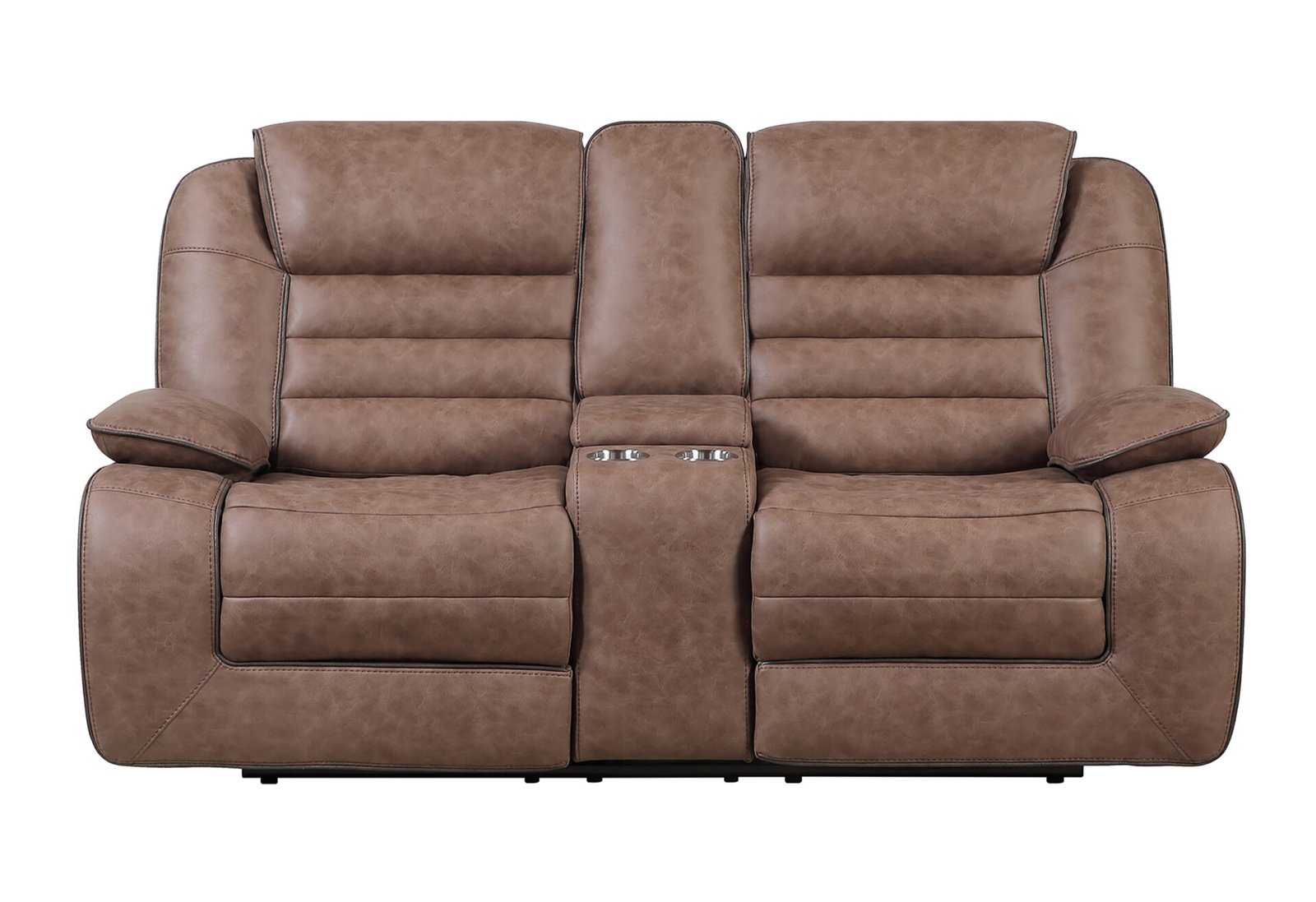 U2250 BROWN CONSOLE RECLINING LOVESEAT