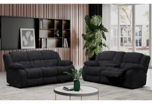 U250 EBONY RECLINING SOFA/CONSOLE RECLINING LOVESEAT