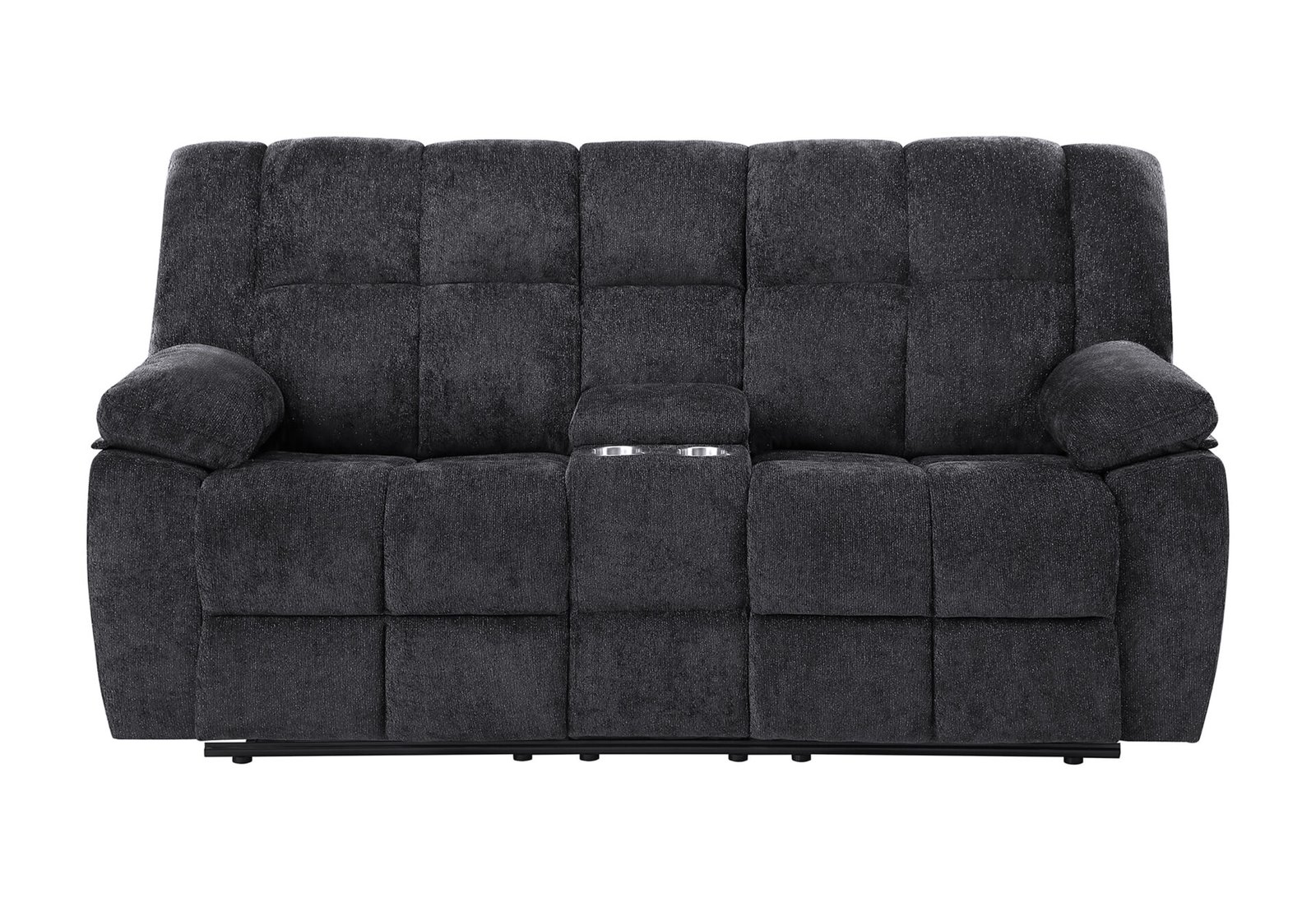 U6000 BLACK CONSOLE RECLINING LOVESEAT