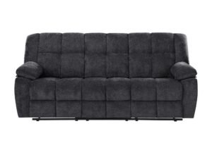 U6000 BLACK RECLINING SOFA