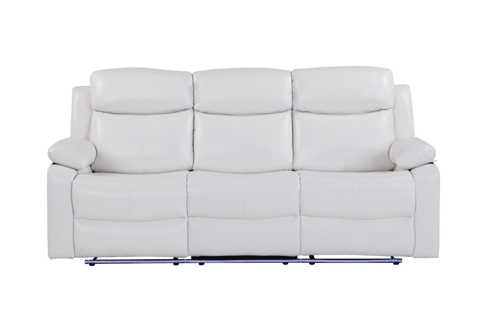 U6026 BLANCHE WHITE RECLINING SOFA WITH LED