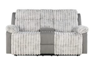 U6028 GREY CONSOLE RECLINING LOVESEAT