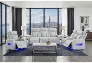 U8611 BLANCHE SILVER P2 PWR REC SOFA/PWR CON REC LOVESEAT/PWR REC
