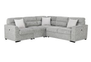 U9401 NICKEL SOFA BED SECTIONAL WITH 3 PILLOWS
