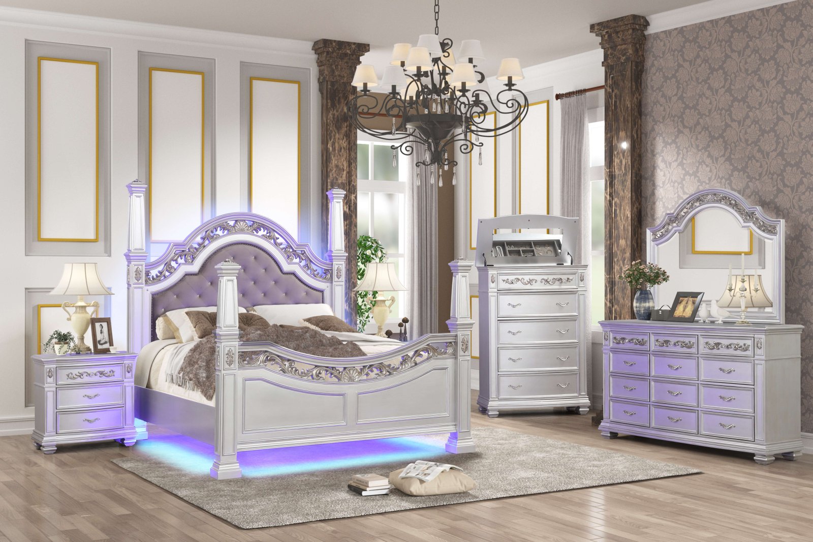 VALENTINA SILVER BEDROOM
