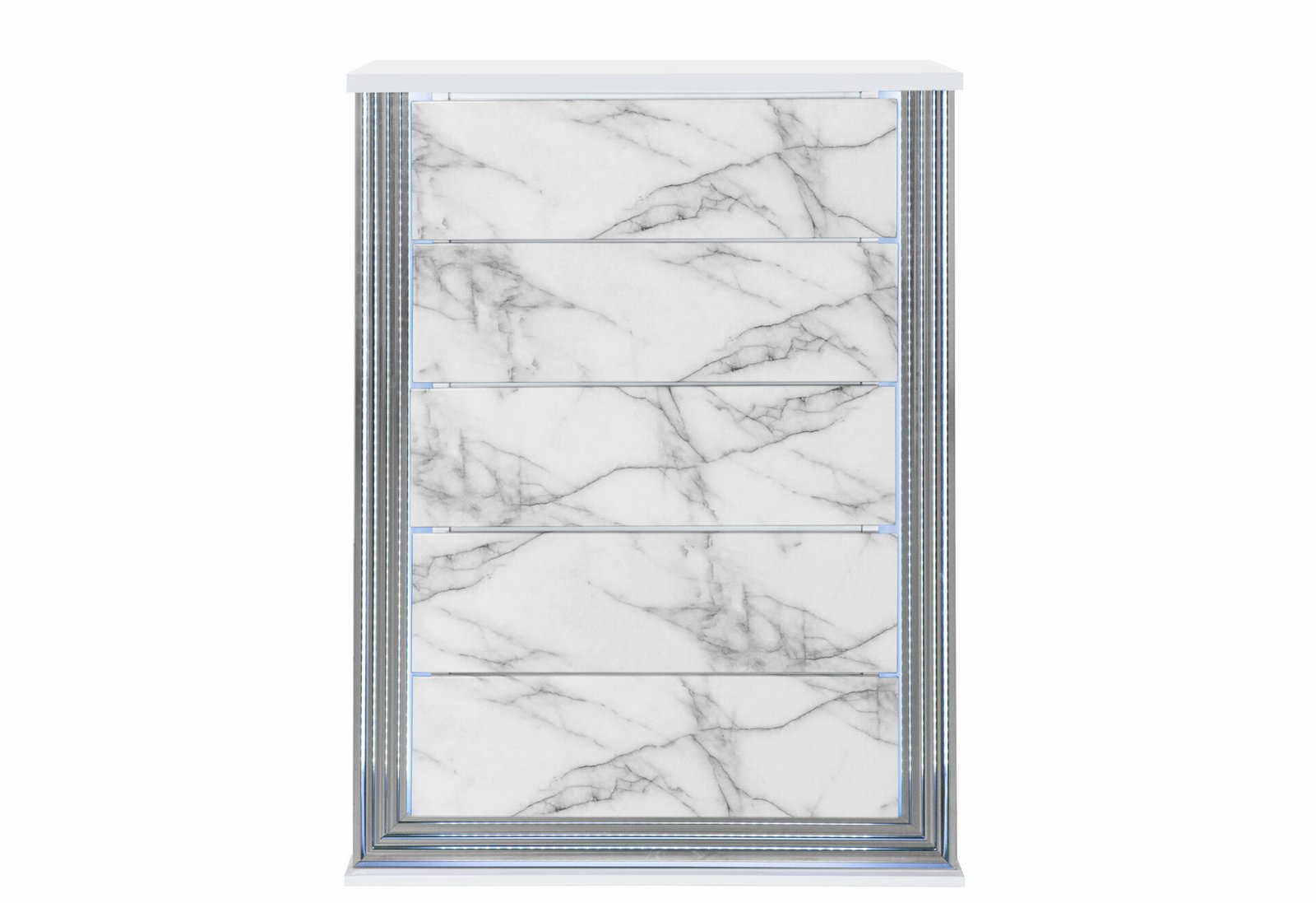 YLIME WHITE MARBLE CHEST WITH LED