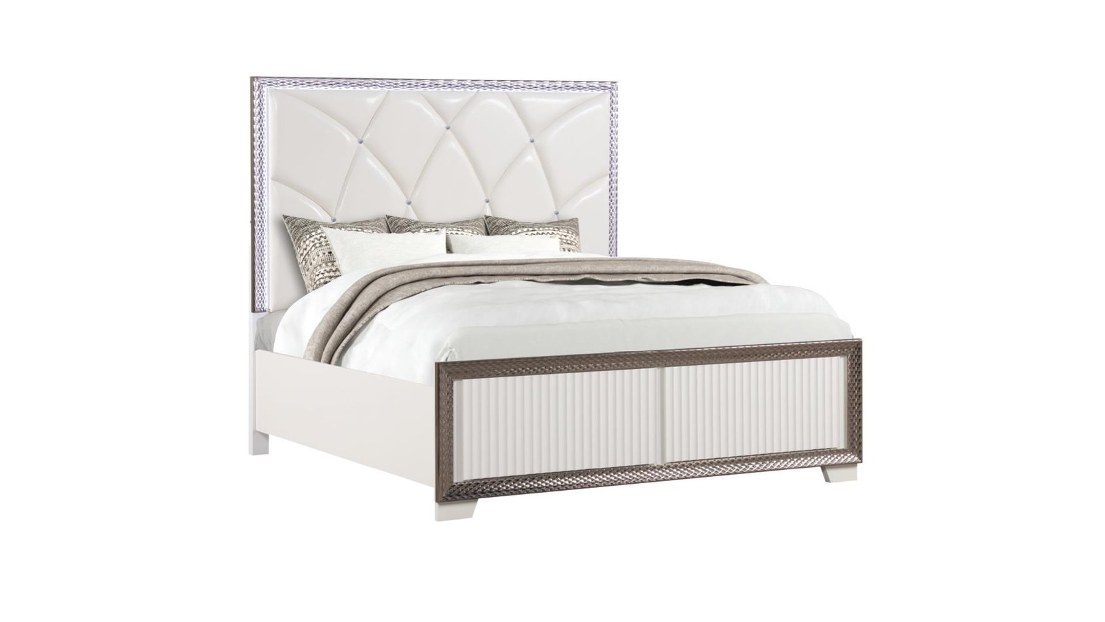 FABIO KING BED WHITE
