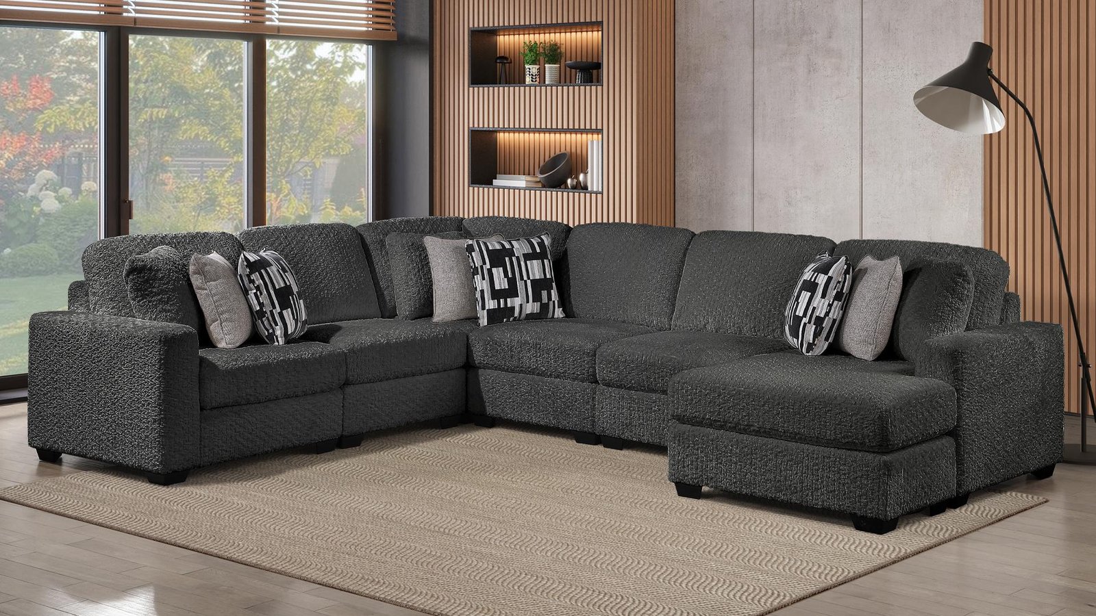 MAXWELL SECTIONAL IN GRAY