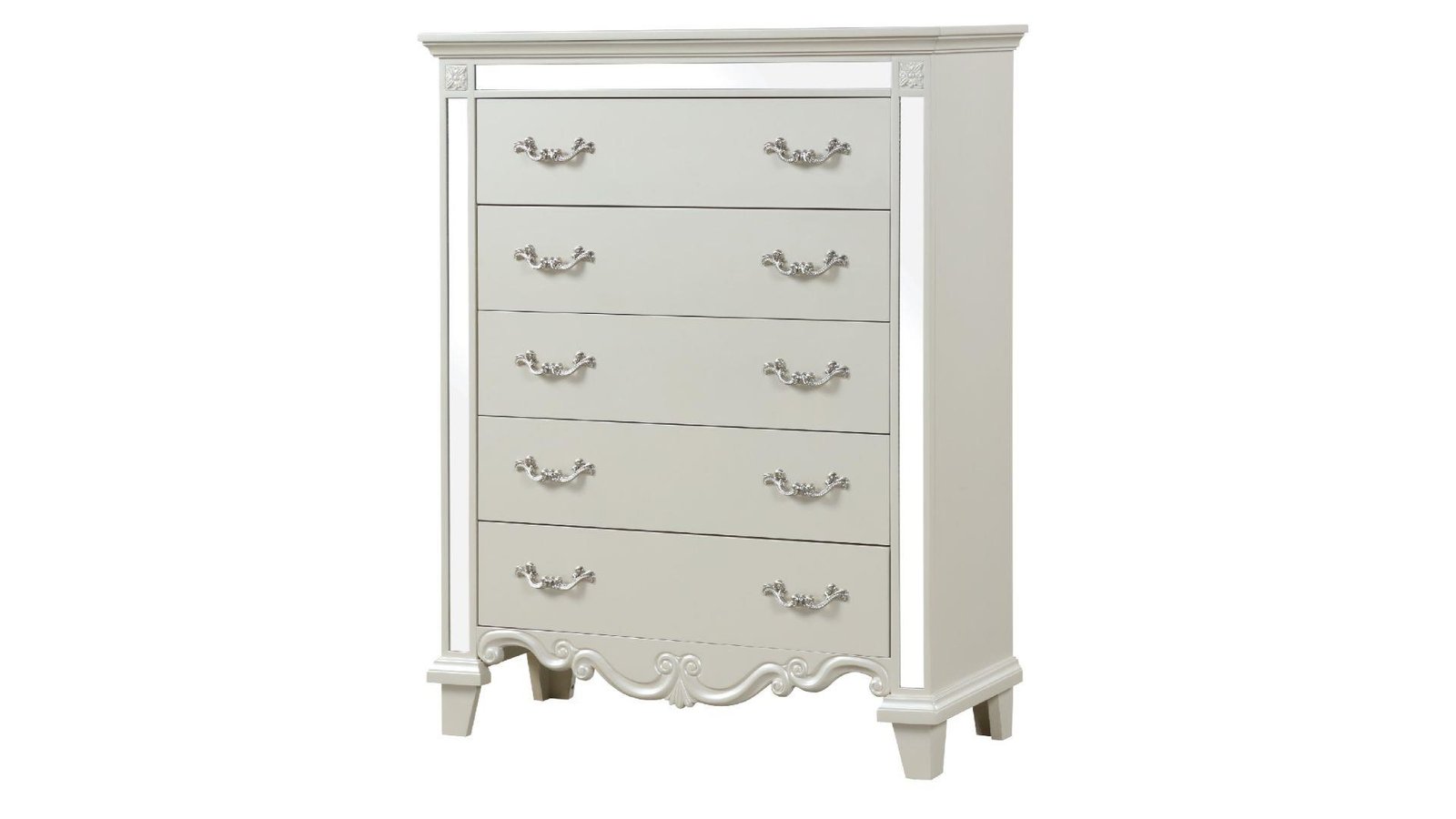 MILAN QUEEN 4 PC BEDROOM SET IN MILKY WHITE - Image 9