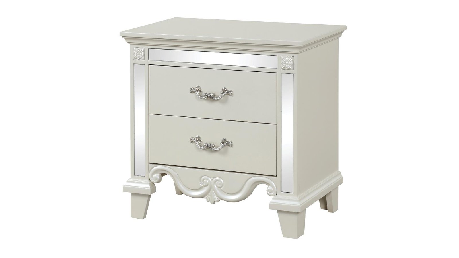 MILAN QUEEN 4 PC BEDROOM SET IN MILKY WHITE - Image 10
