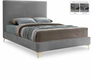 Geri Velvet Upholstered Bed