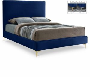 Geri Velvet Upholstered Bed