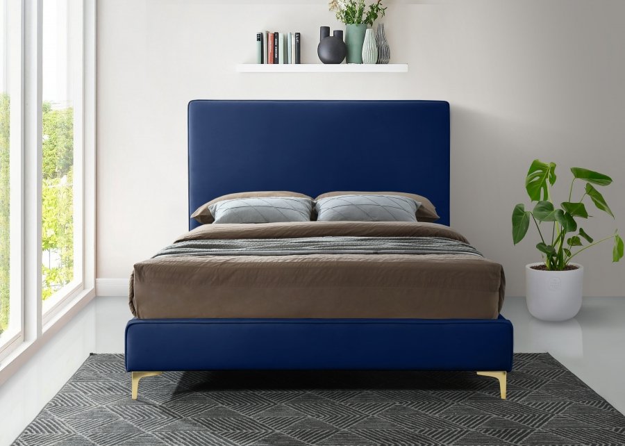Geri Velvet Upholstered Bed - Image 7