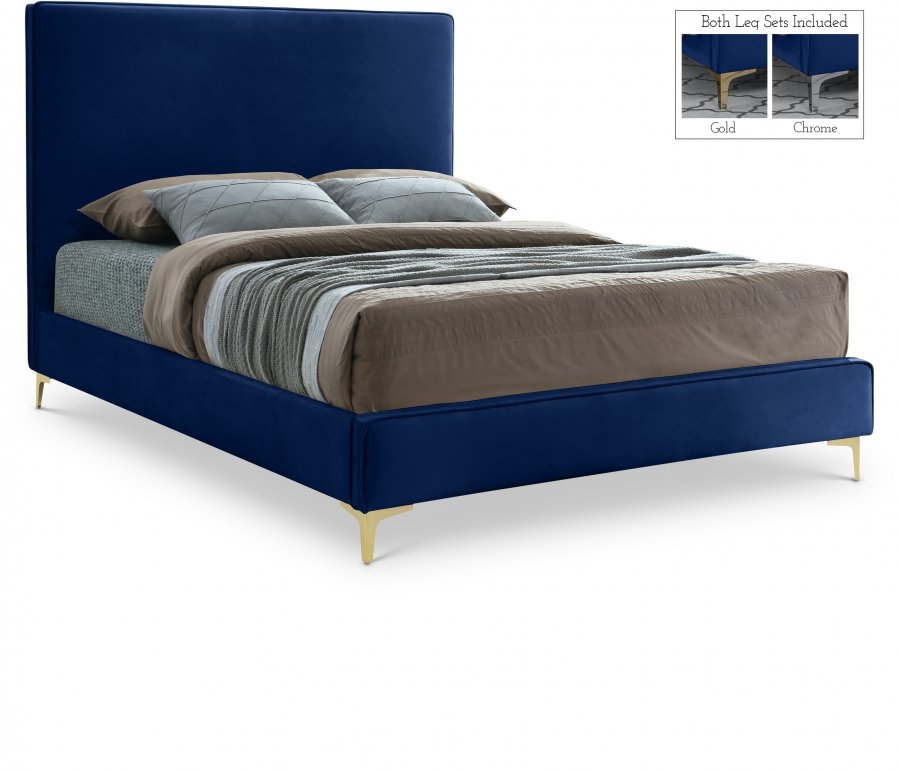 Geri Velvet Upholstered Bed