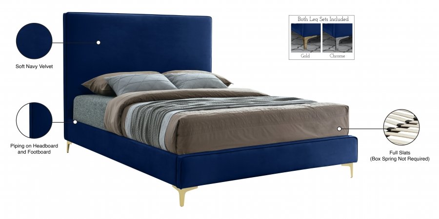 Geri Velvet Upholstered Bed - Image 16