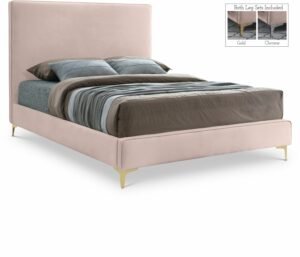 Geri Velvet Upholstered Bed