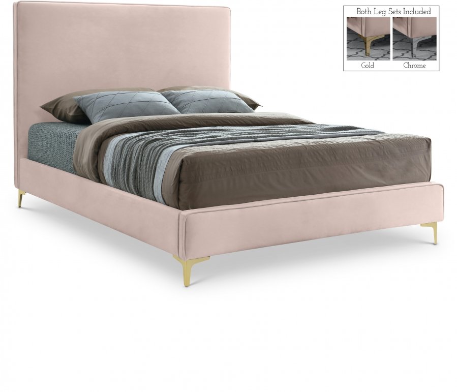 Geri Velvet Upholstered Bed