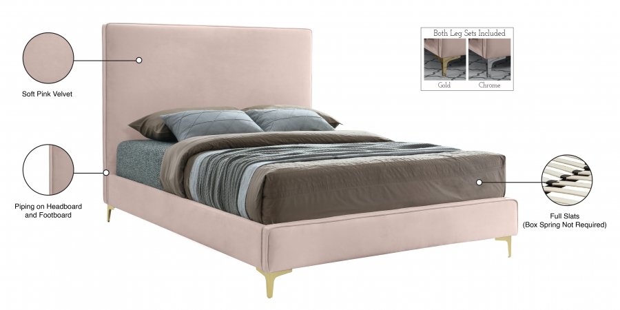 Geri Velvet Upholstered Bed - Image 16