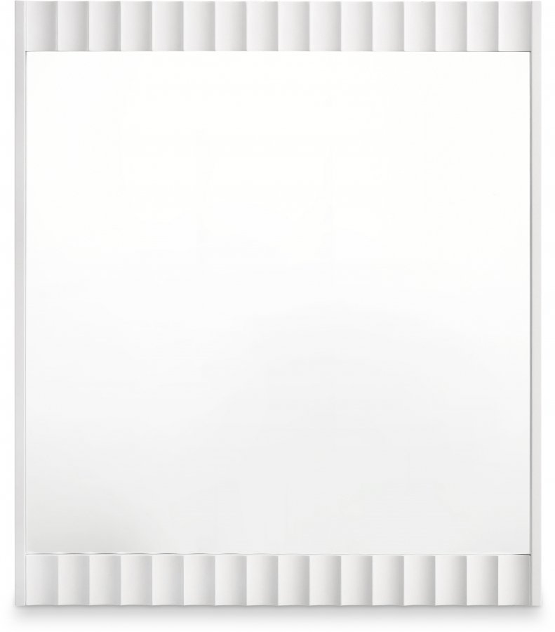 Modernist Wood Veneer Framed Mirror