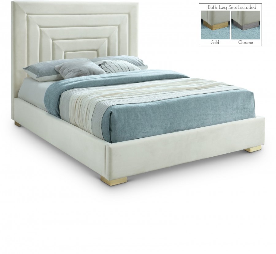 Nora Velvet Upholstered Bed