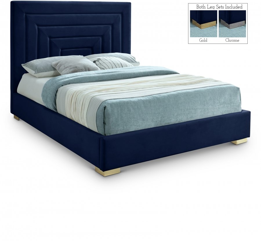 Nora Velvet Upholstered Bed