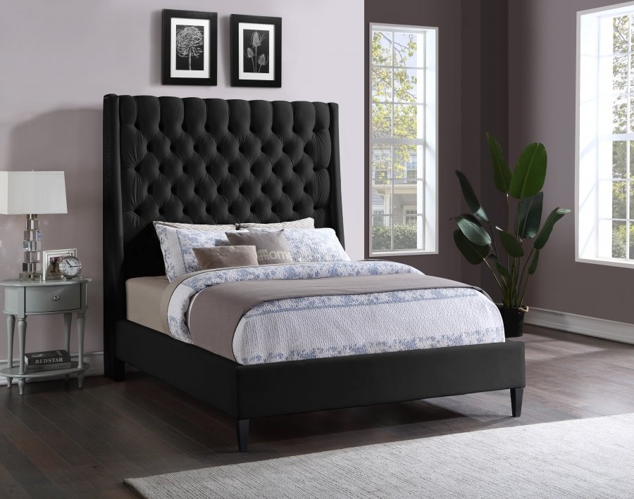 Fritz Velvet Upholstered Bed - Image 2