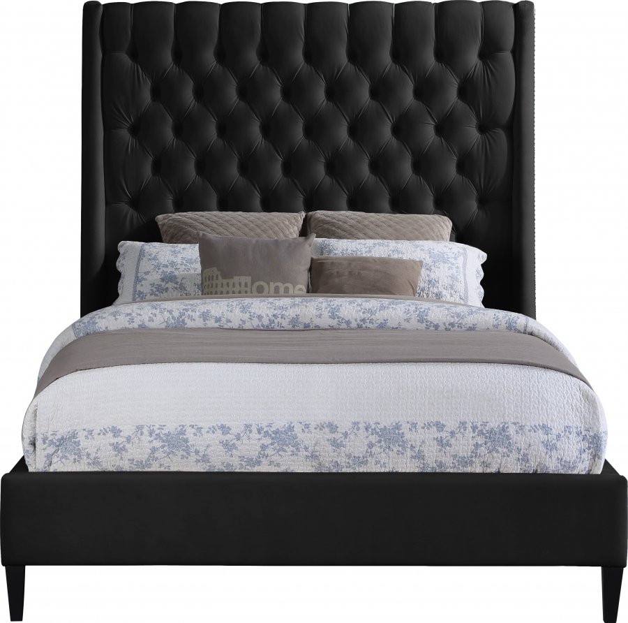 Fritz Velvet Upholstered Bed - Image 3