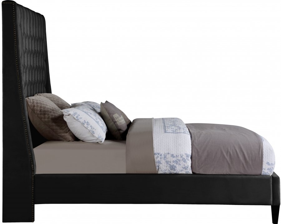 Fritz Velvet Upholstered Bed - Image 4