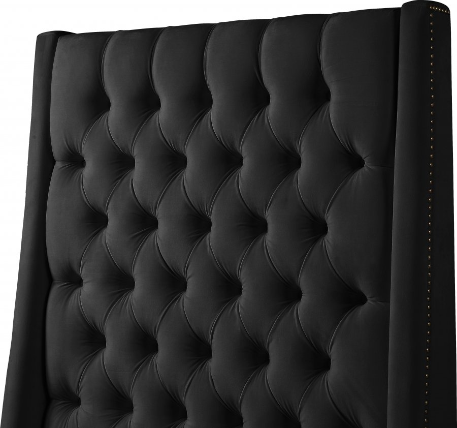 Fritz Velvet Upholstered Bed - Image 6