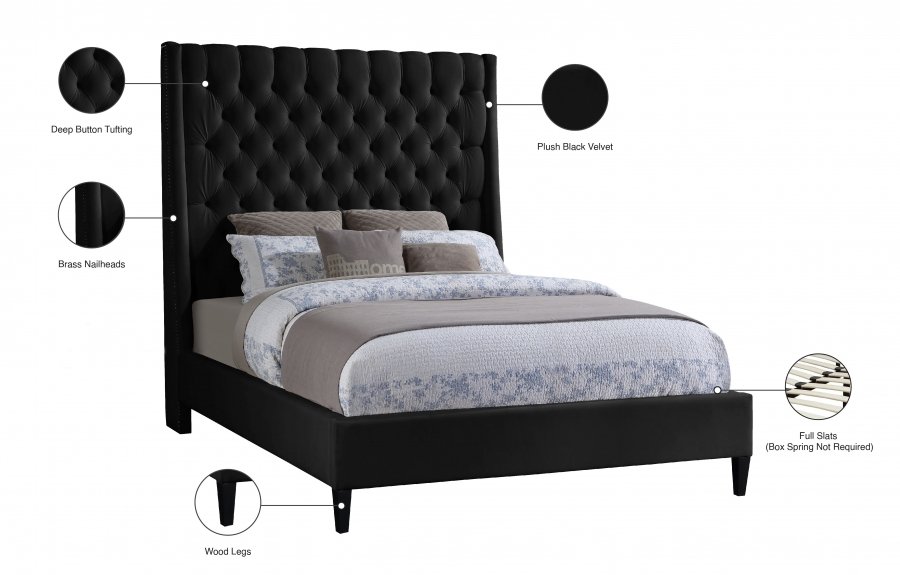 Fritz Velvet Upholstered Bed - Image 11