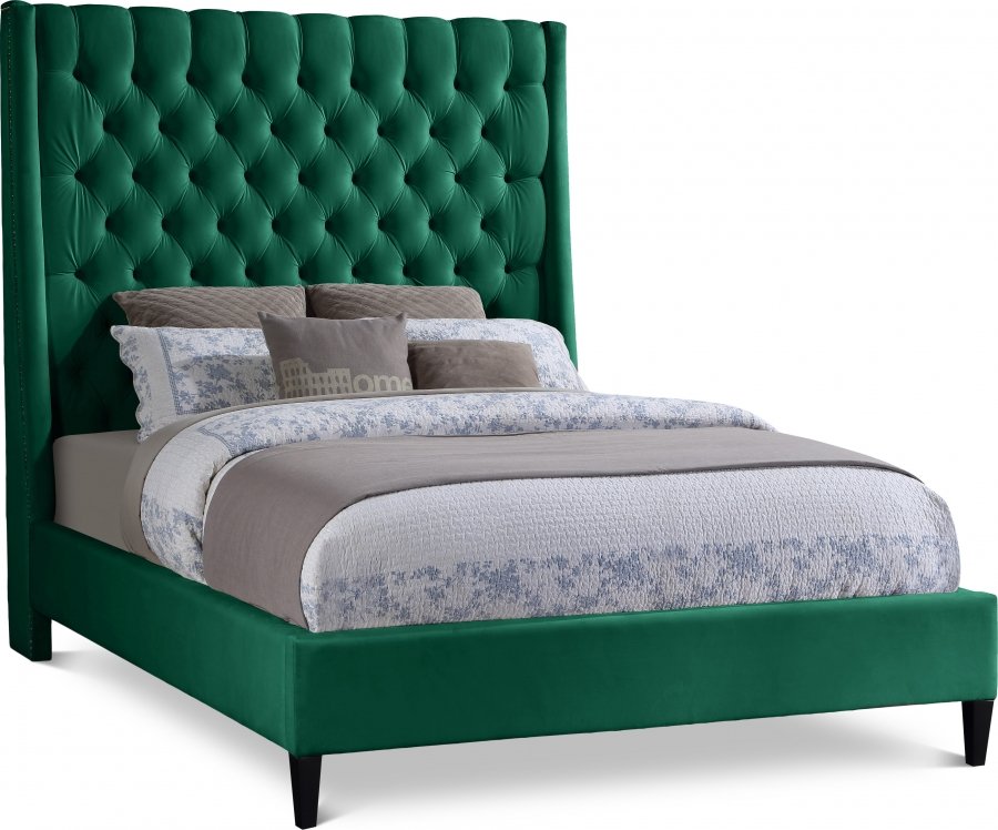 Fritz Velvet Upholstered Bed