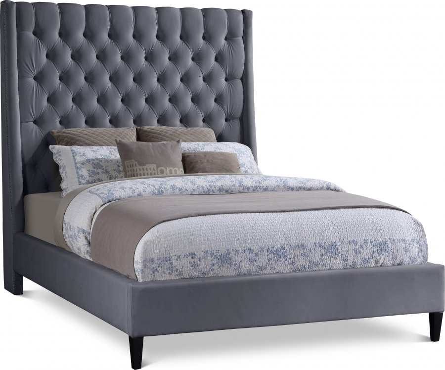 Fritz Velvet Upholstered Bed