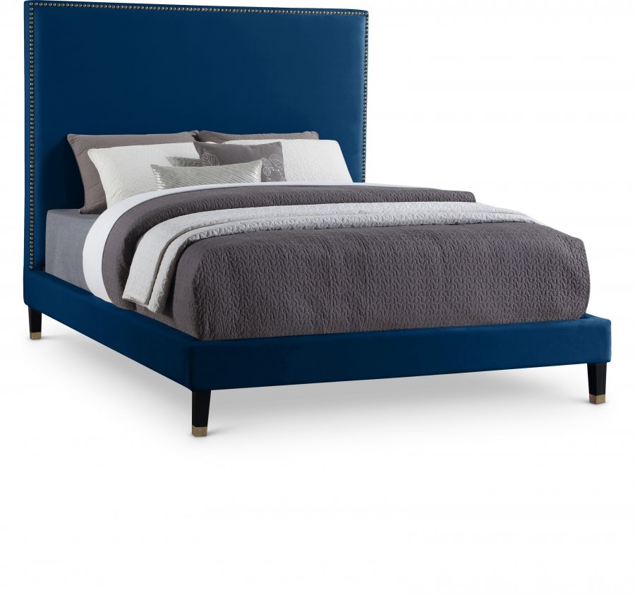 Harlie Velvet Upholstered Bed