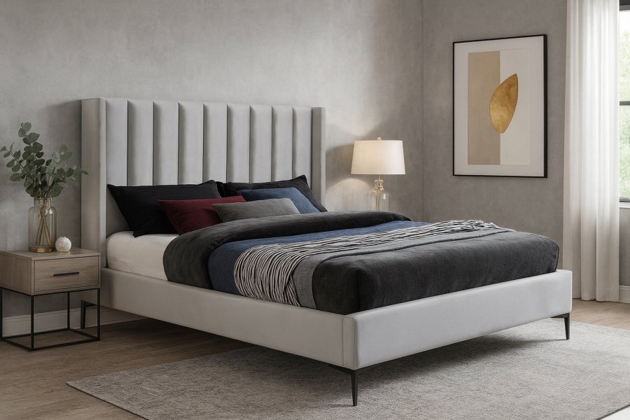 Nadia Velvet Upholstered Bed - Image 2