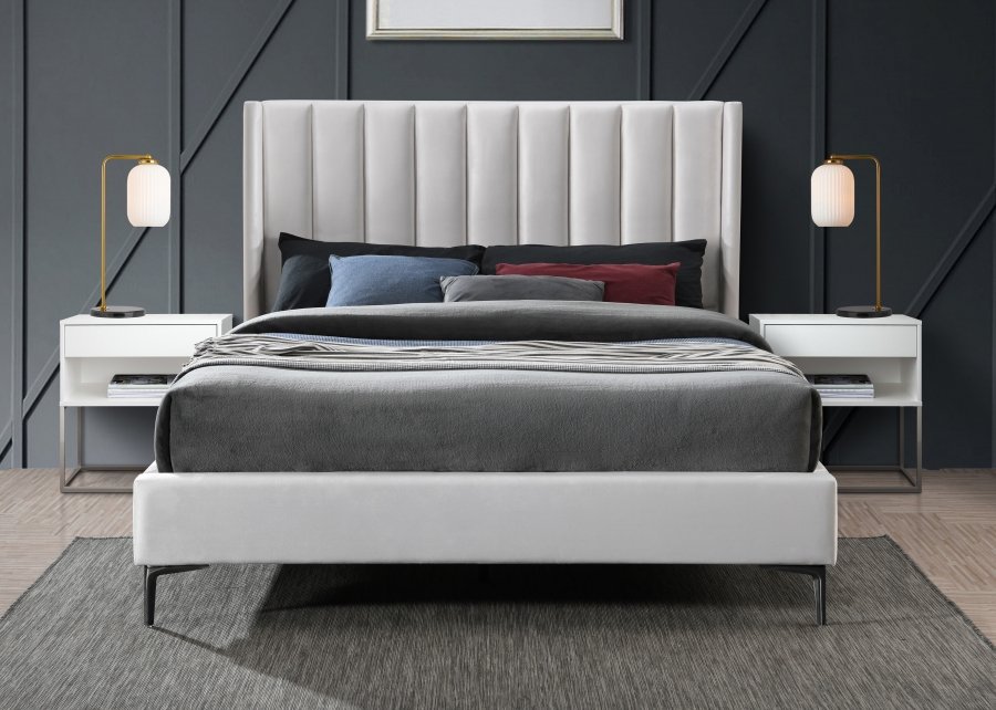 Nadia Velvet Upholstered Bed - Image 4