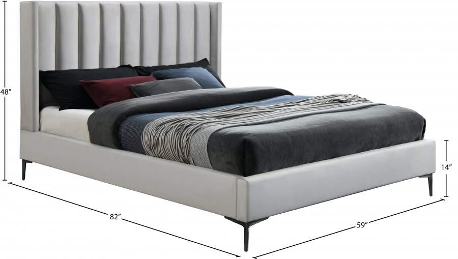 Nadia Velvet Upholstered Bed - Image 10