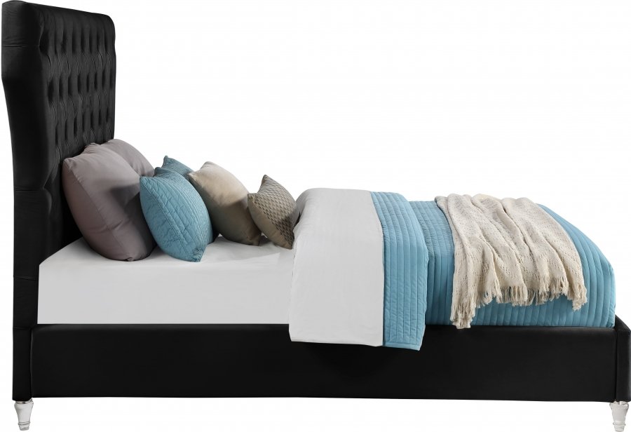 Kira Velvet Upholstered Bed - Image 4