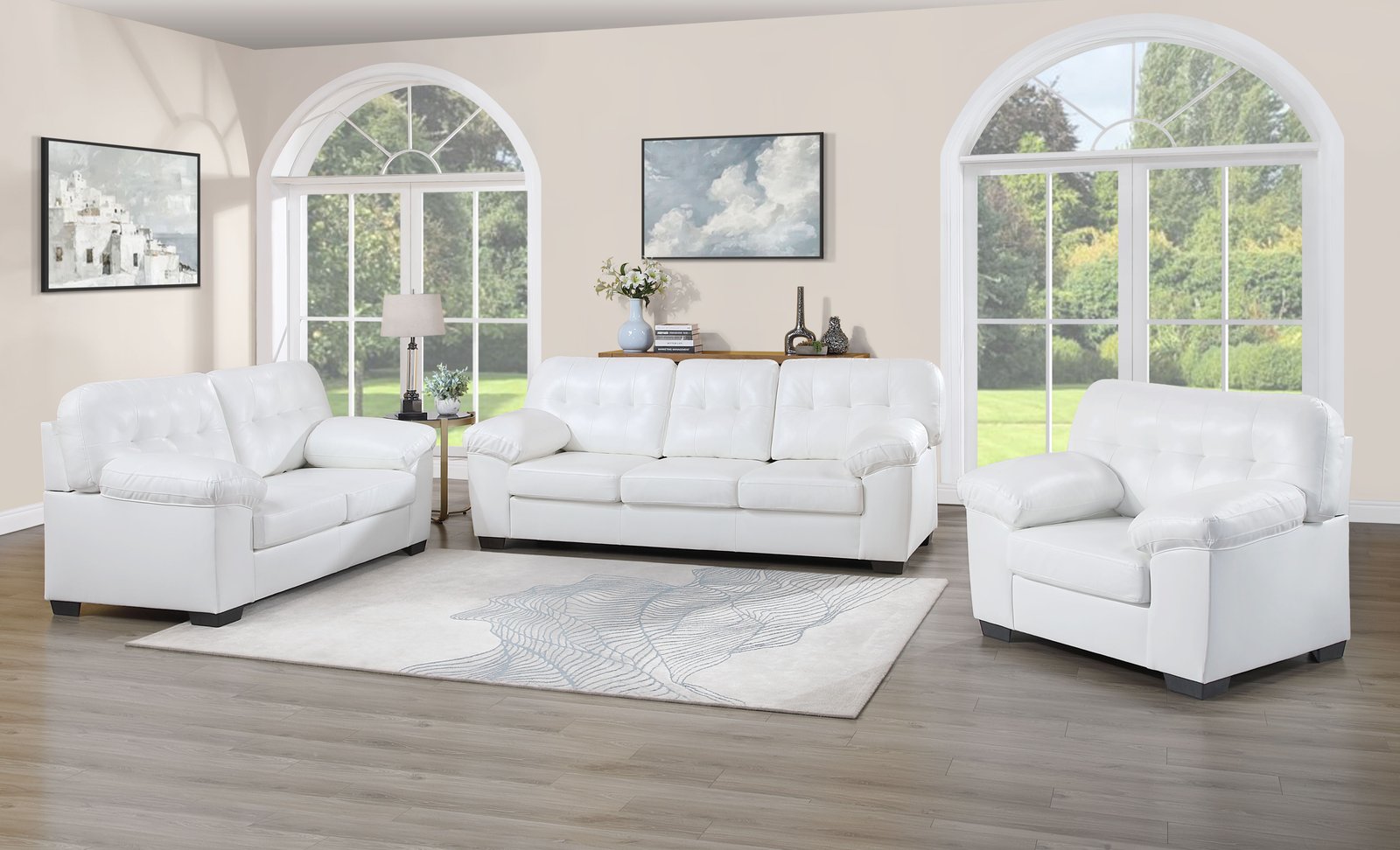 2 Piece Sofa and Loveseat – 9141-1-1-1-1-1-2