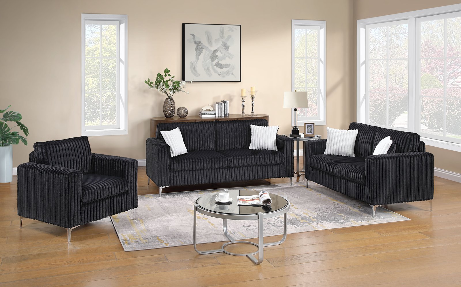 2 Piece Sofa and Loveseat – 1202-1-1-1