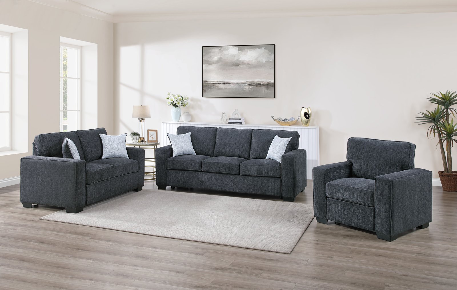 2 Piece Sofa and Loveseat – 9141-1-1-1-1-1-1