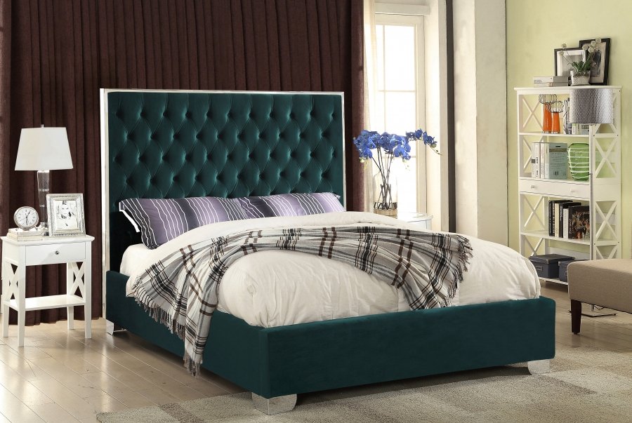 1494-1.jpg Lexi Velvet Upholstered Bed - Image 2