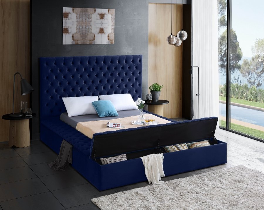 Bliss Velvet Upholstered Bed - Image 4