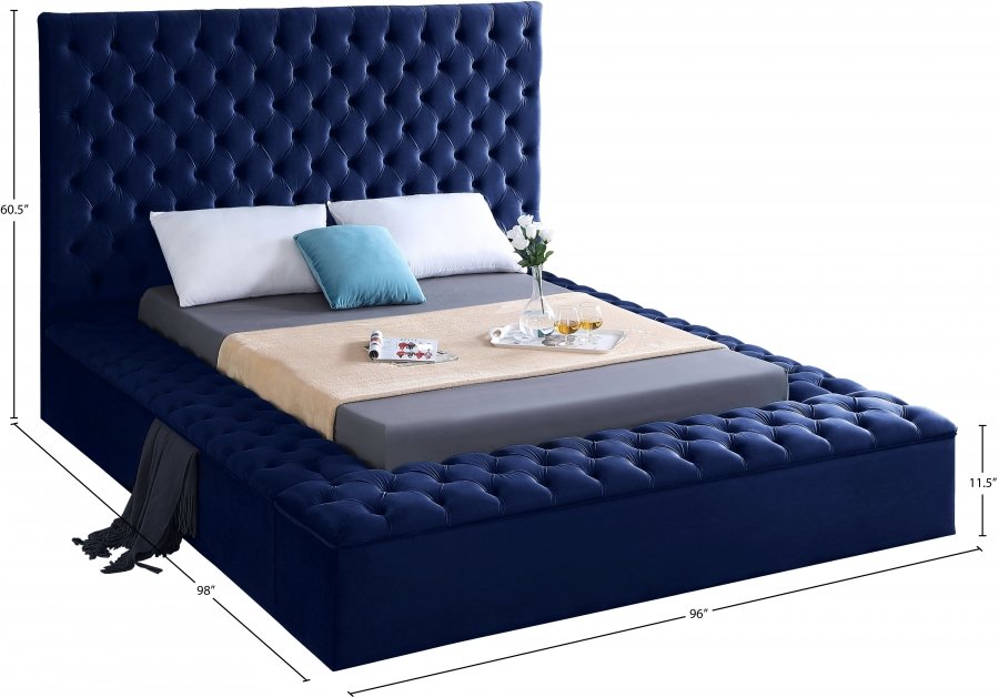 Bliss Velvet Upholstered Bed - Image 9