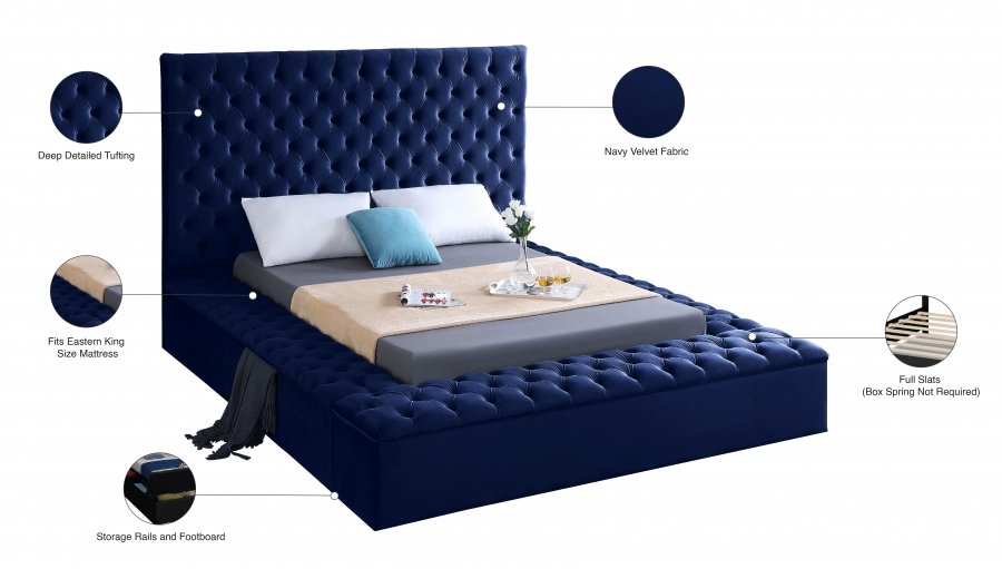Bliss Velvet Upholstered Bed - Image 10