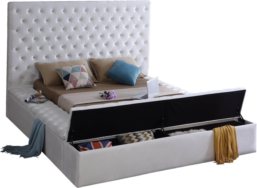 1522-1.jpg Bliss Velvet Upholstered Bed - Image 2
